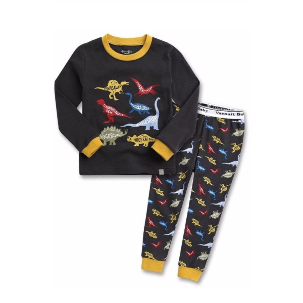 Dinosaur Charcoal Long Sleeve PJs Size XS